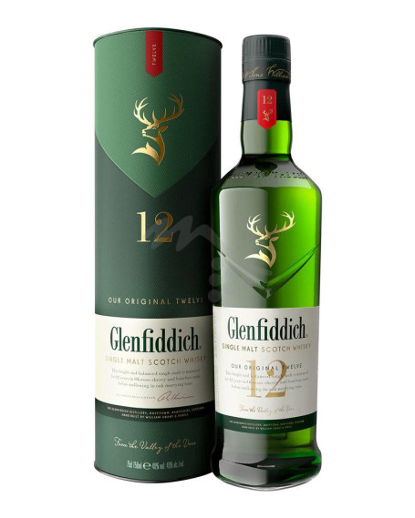 Whisky 12 Years Old Single Malt Scotch Whisky Glenfiddich 70 cl